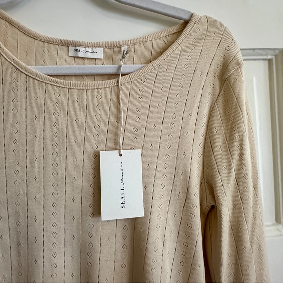NWT! SKALL STUDIO Beige Long Sleeve Edie Blouse - S - Picture 8 of 12